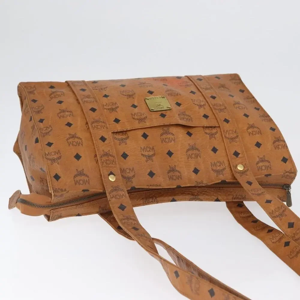 MCM Logogram Visetos Tote Bag Brown